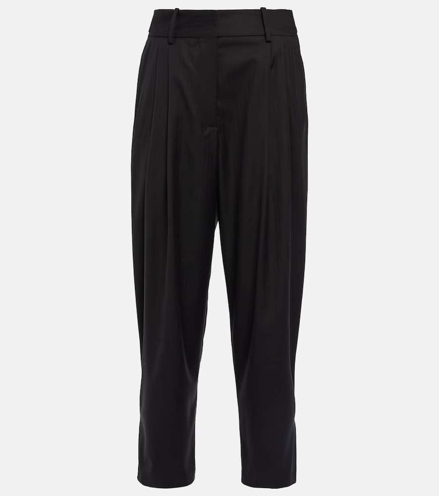 alaïa herringbone tapered wool pants
