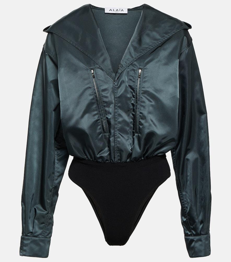 alaïa hooded bodysuit
