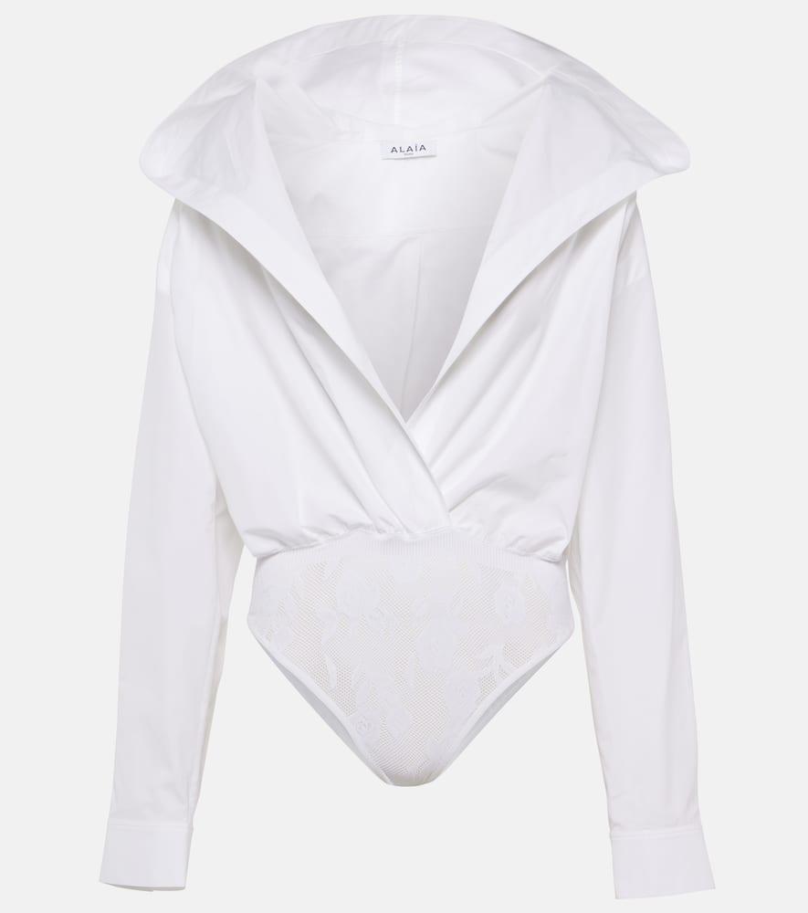 alaïa hooded bodysuit