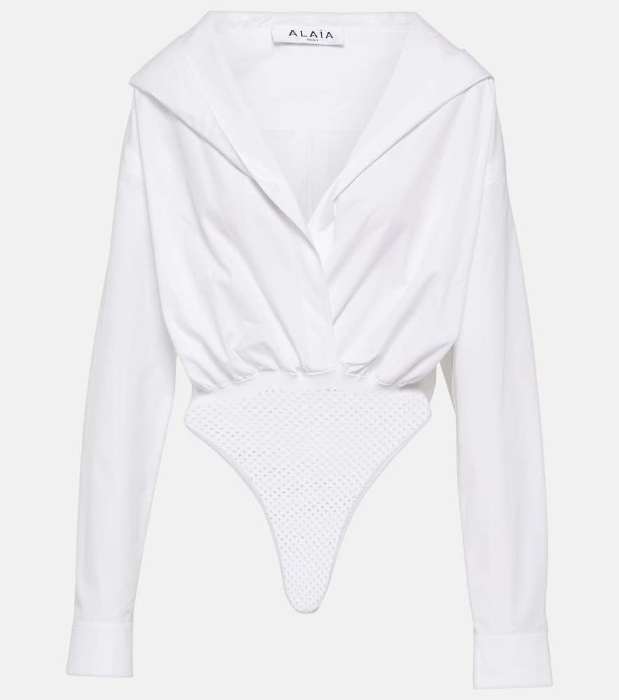 alaïa hooded cotton bodysuit