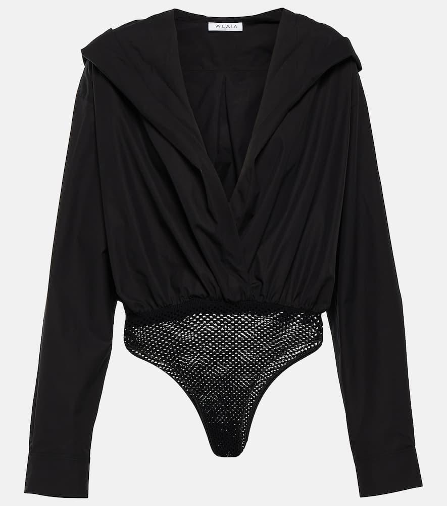 alaïa hooded cotton bodysuit