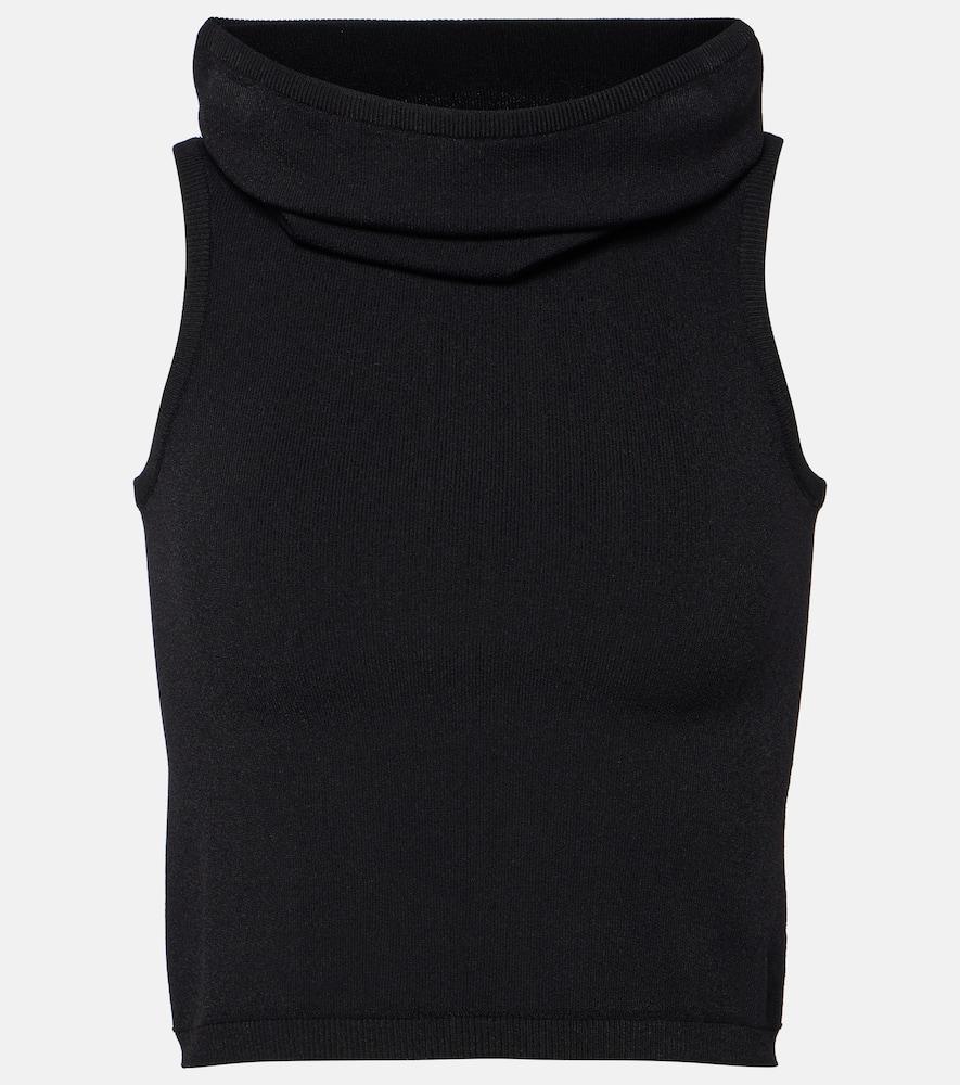 alaïa hooded crop top