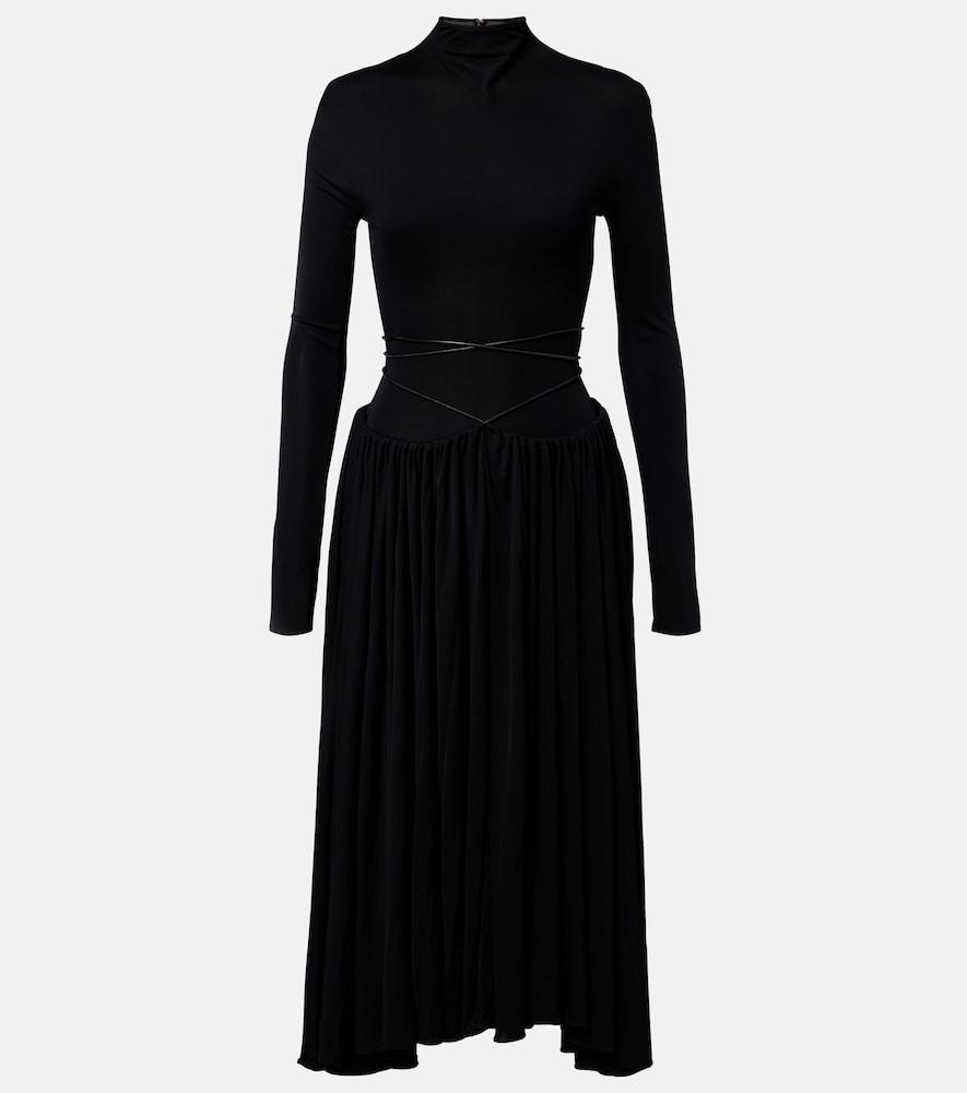 alaïa jersey midi dress