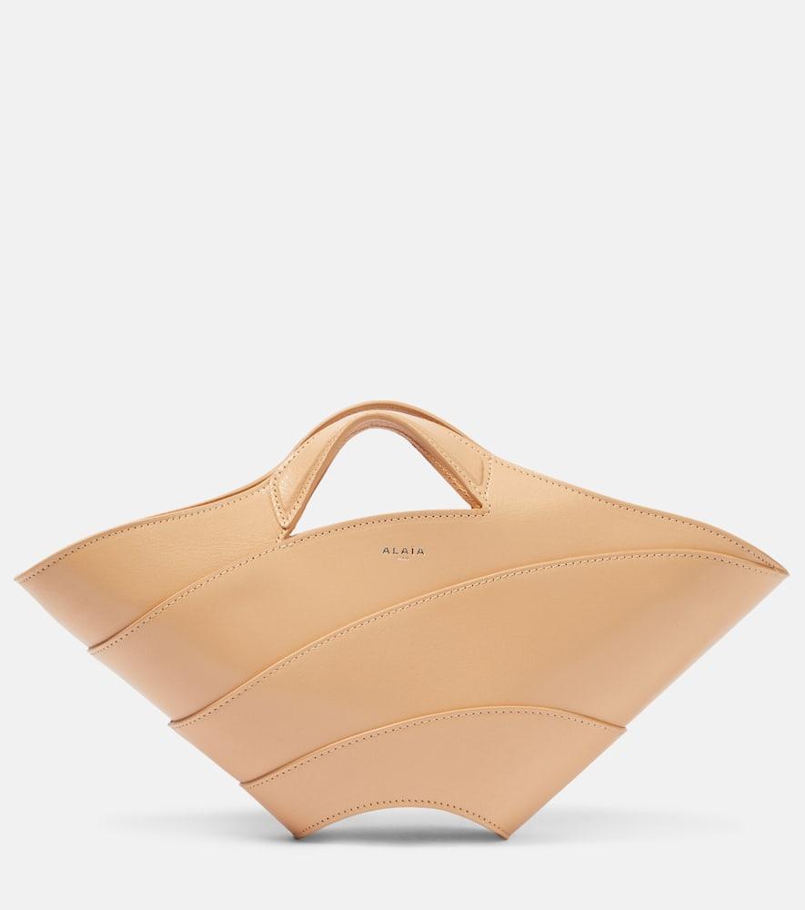 alaïa khaima small leather tote bag