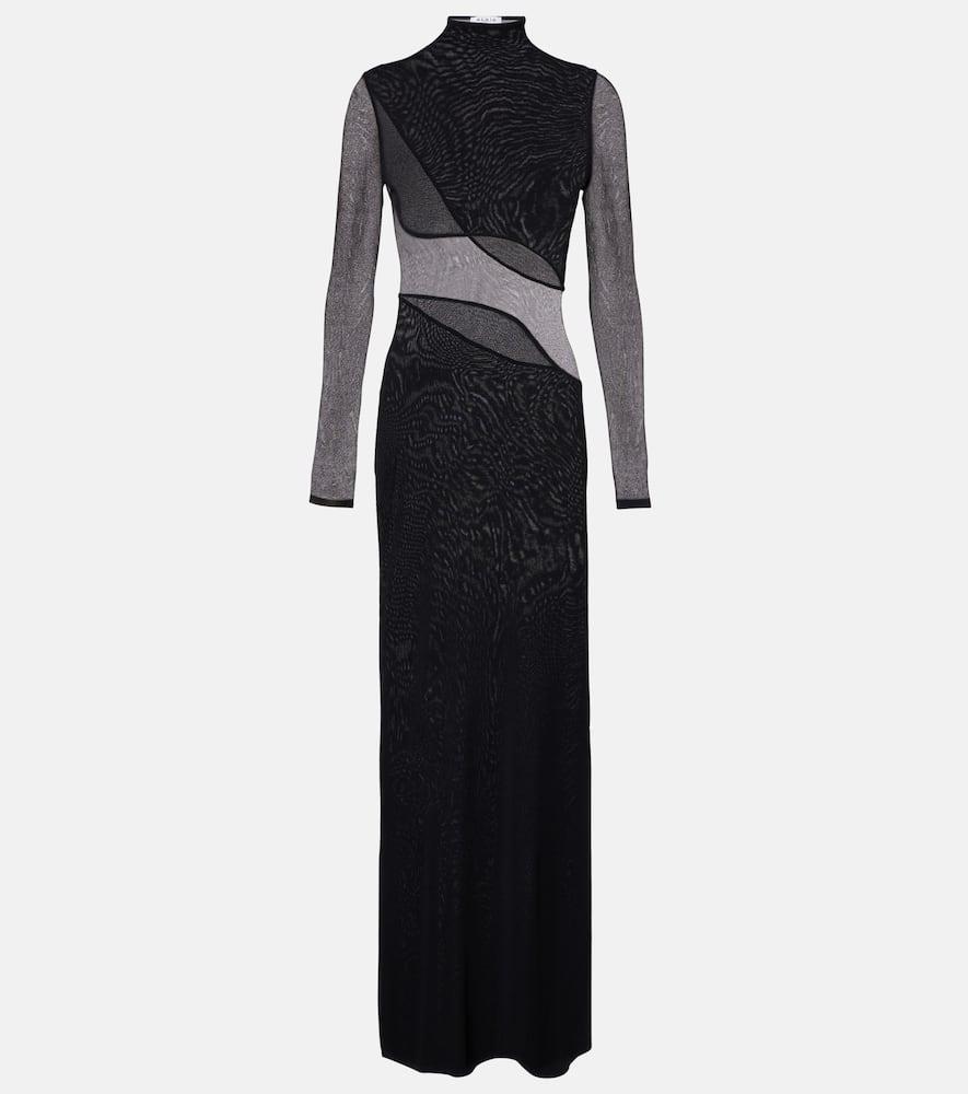 alaïa knitted sheer gown