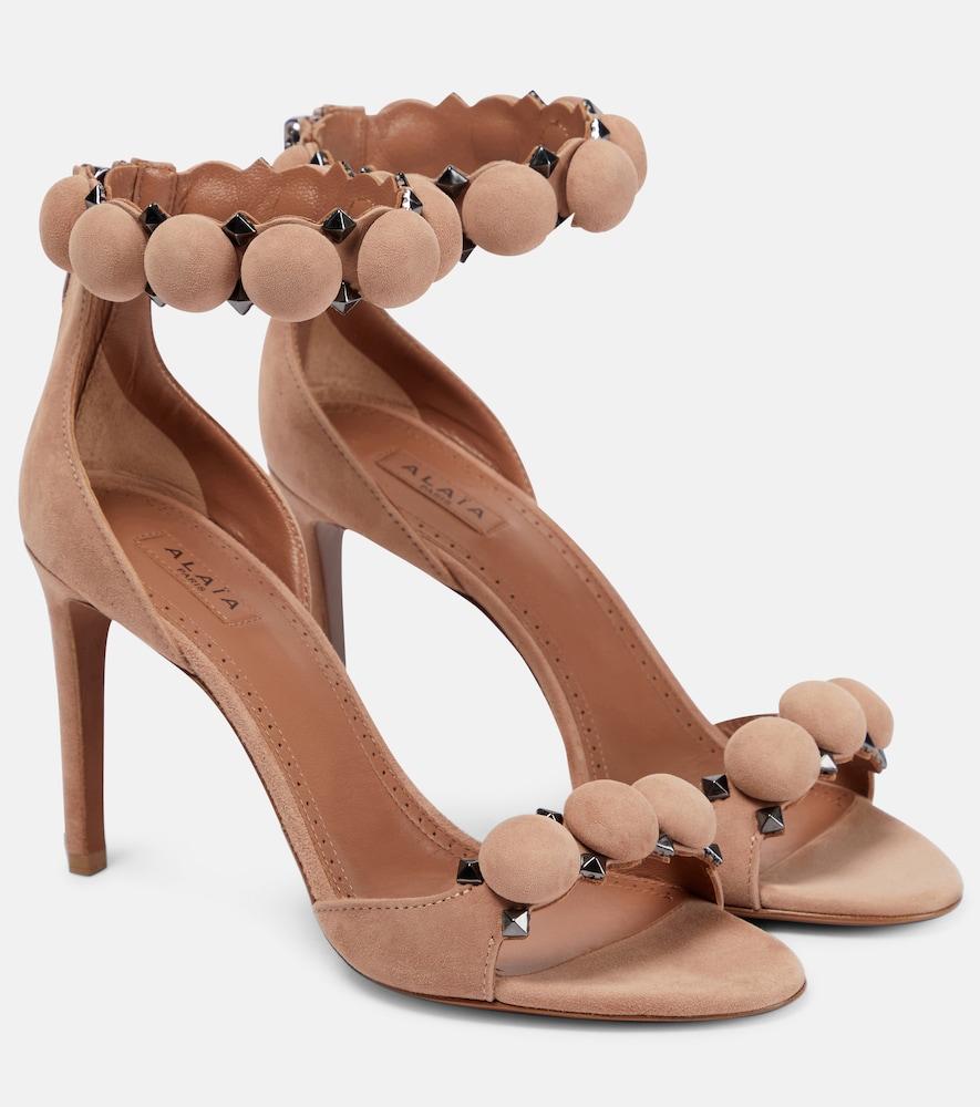 alaïa la bombe 90 suede sandals
