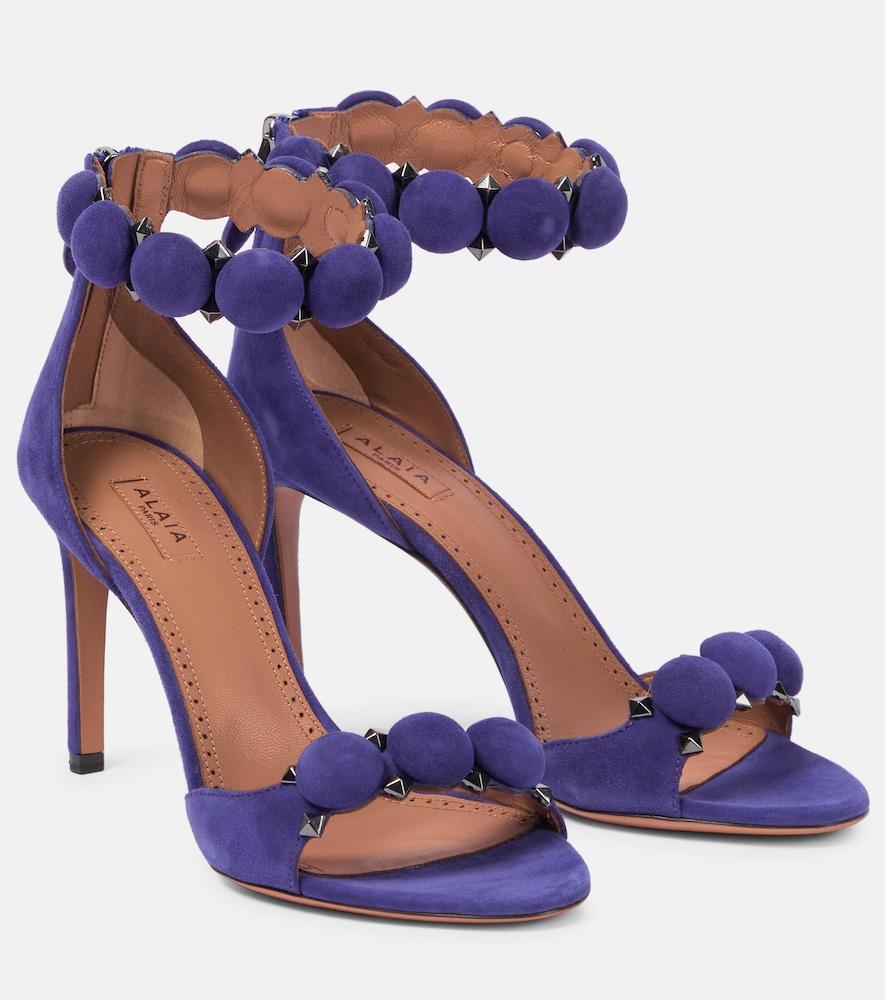 alaïa la bombe 90 suede sandals