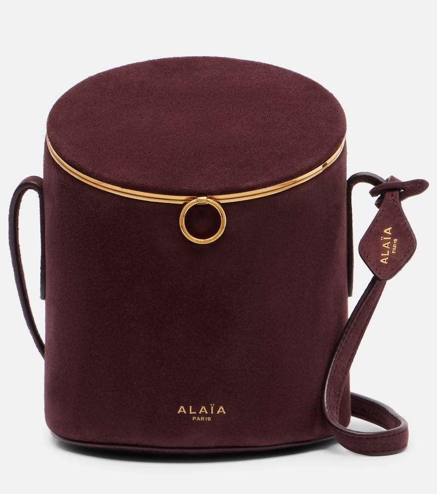 alaïa la canette small suede bucket bag
