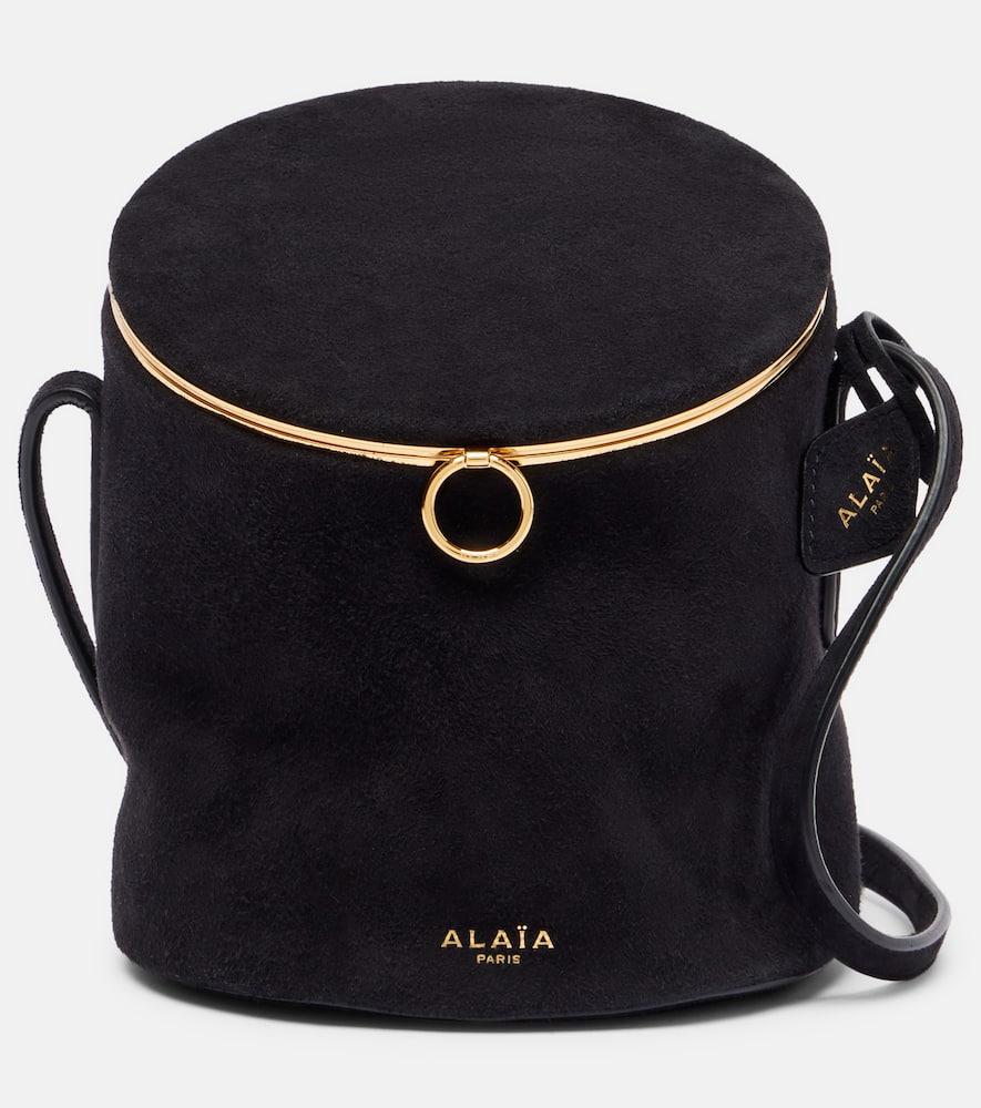 alaïa la canette small suede bucket bag