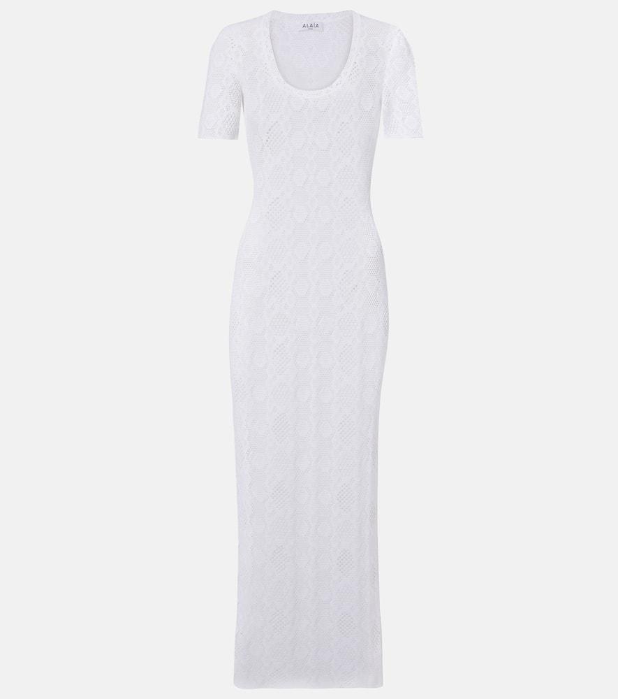 alaïa lace midi dress
