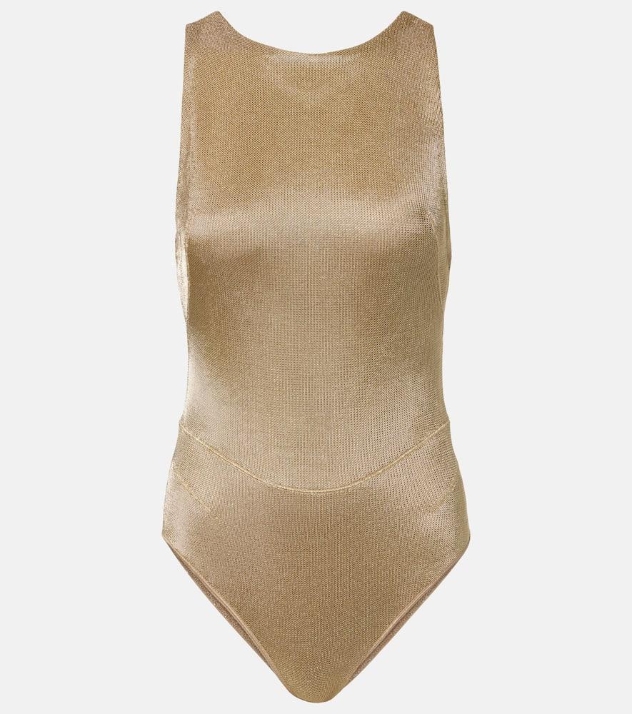 alaïa lamé bodysuit