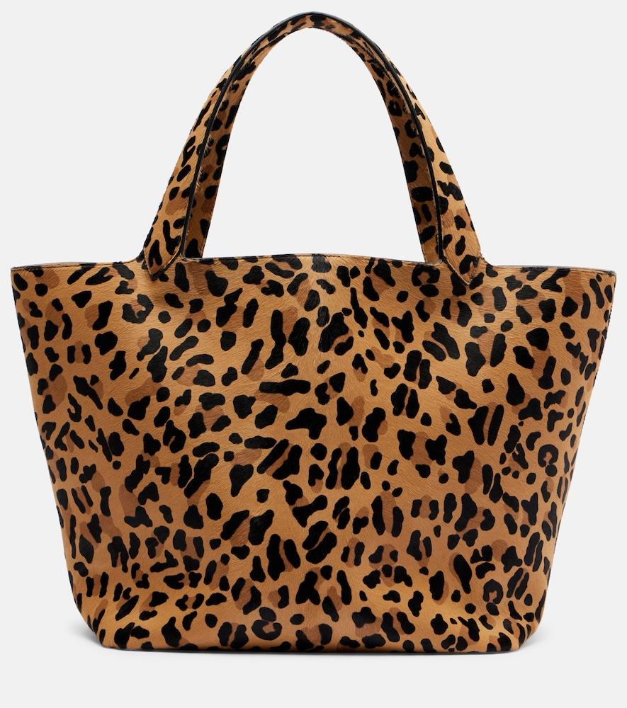 alaïa large calf hair tote bag