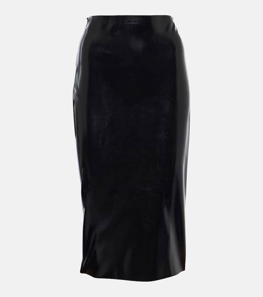 alaïa latex pencil skirt