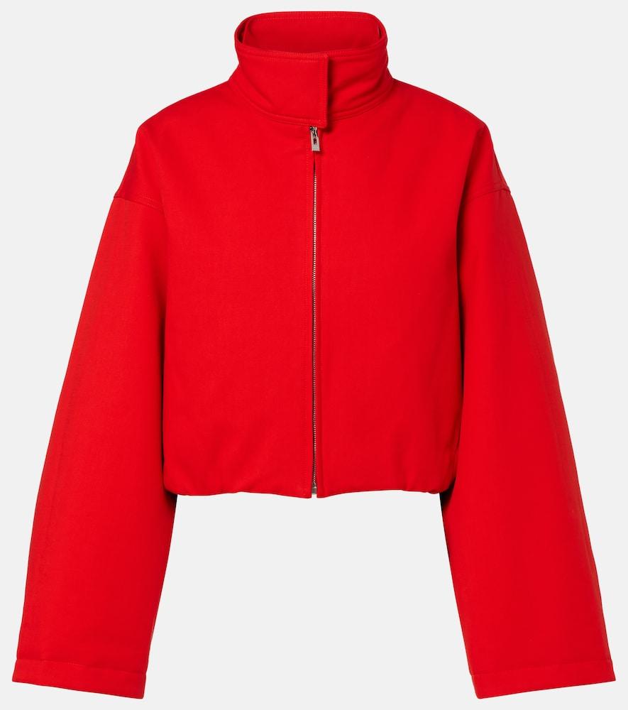 alaïa layered cotton bomber jacket