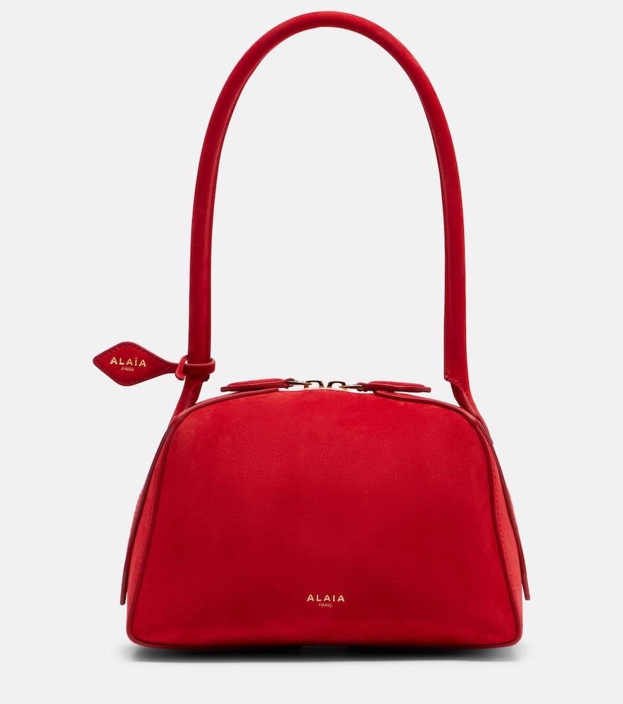 alaïa le bouledogue small suede shoulder bag
