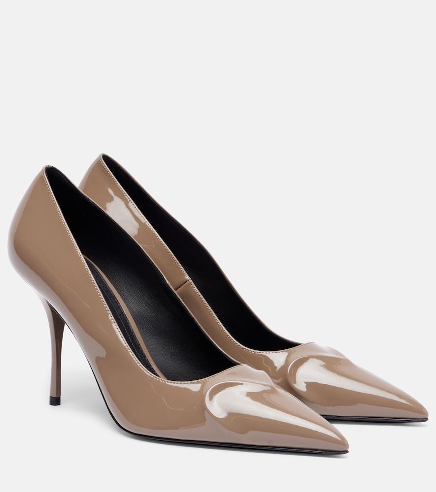 alaïa le caur 3d 90 patent leather pumps