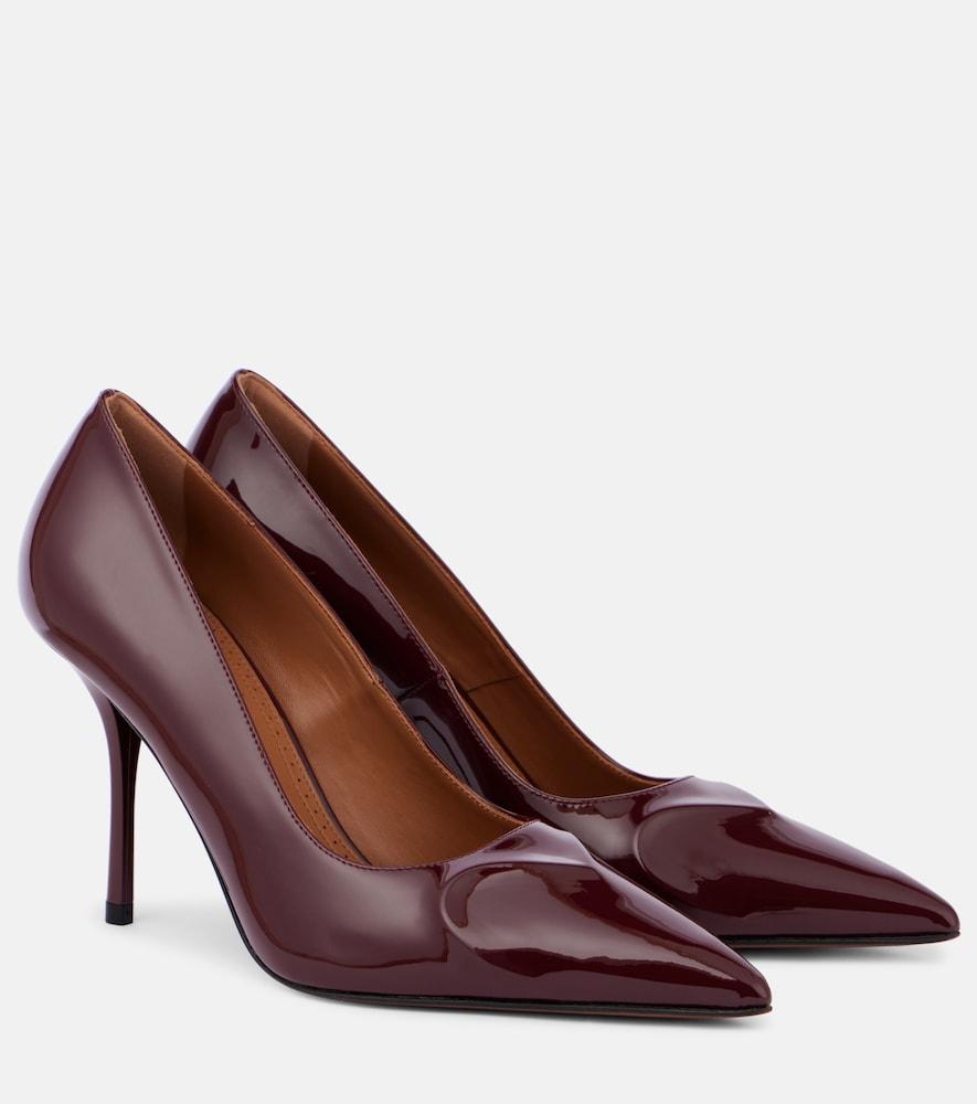 alaïa le caur 90 patent leather pumps