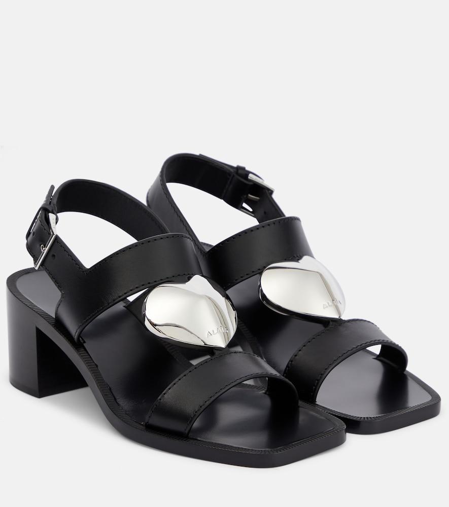 alaïa le caur leather sandals