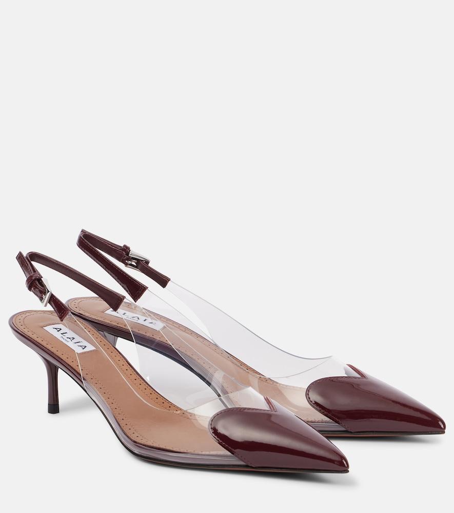 alaïa le caur leather slingback pumps