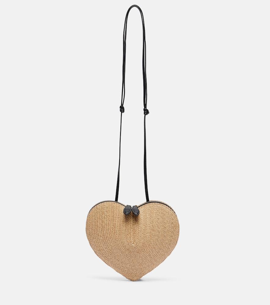 alaïa le caur woven crossbody bag