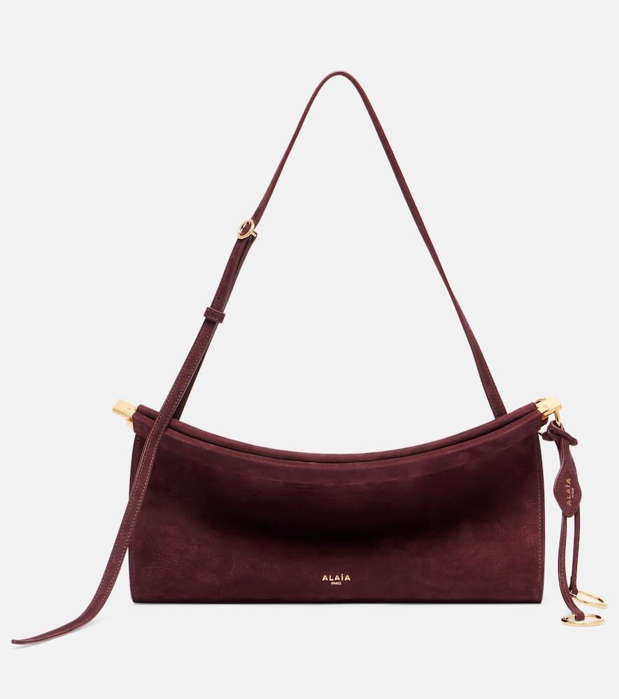 alaïa le click medium suede shoulder bag