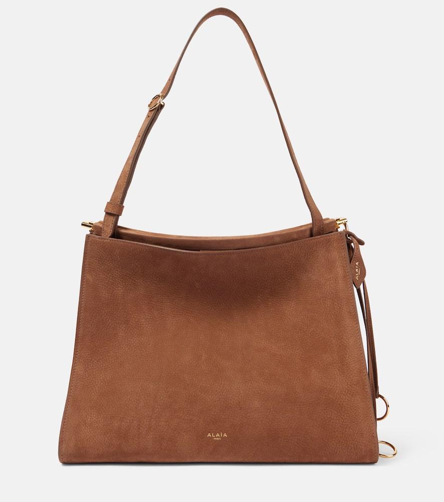alaïa le click medium suede shoulder bag