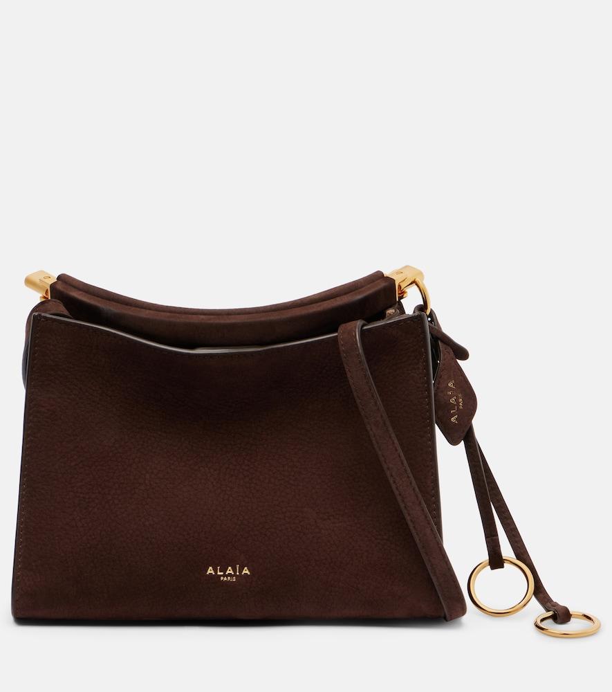 alaïa le click small suede shoulder bag