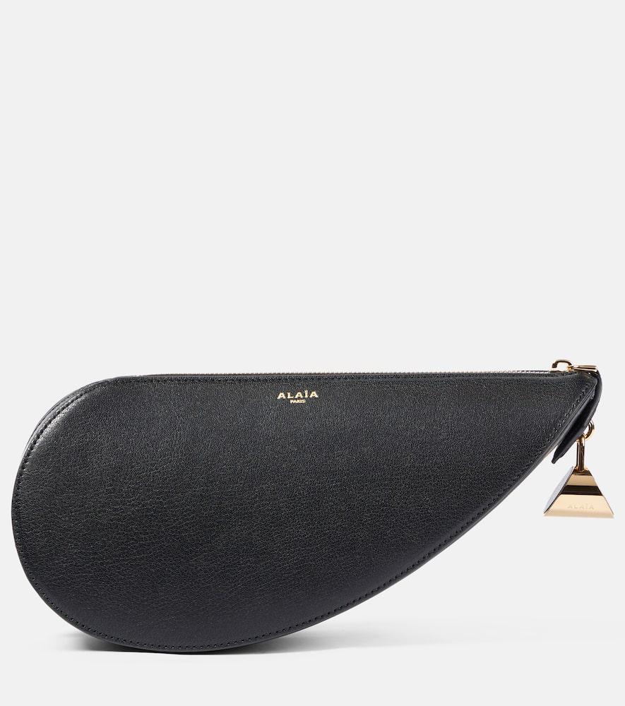 alaïa le demi caur leather clutch