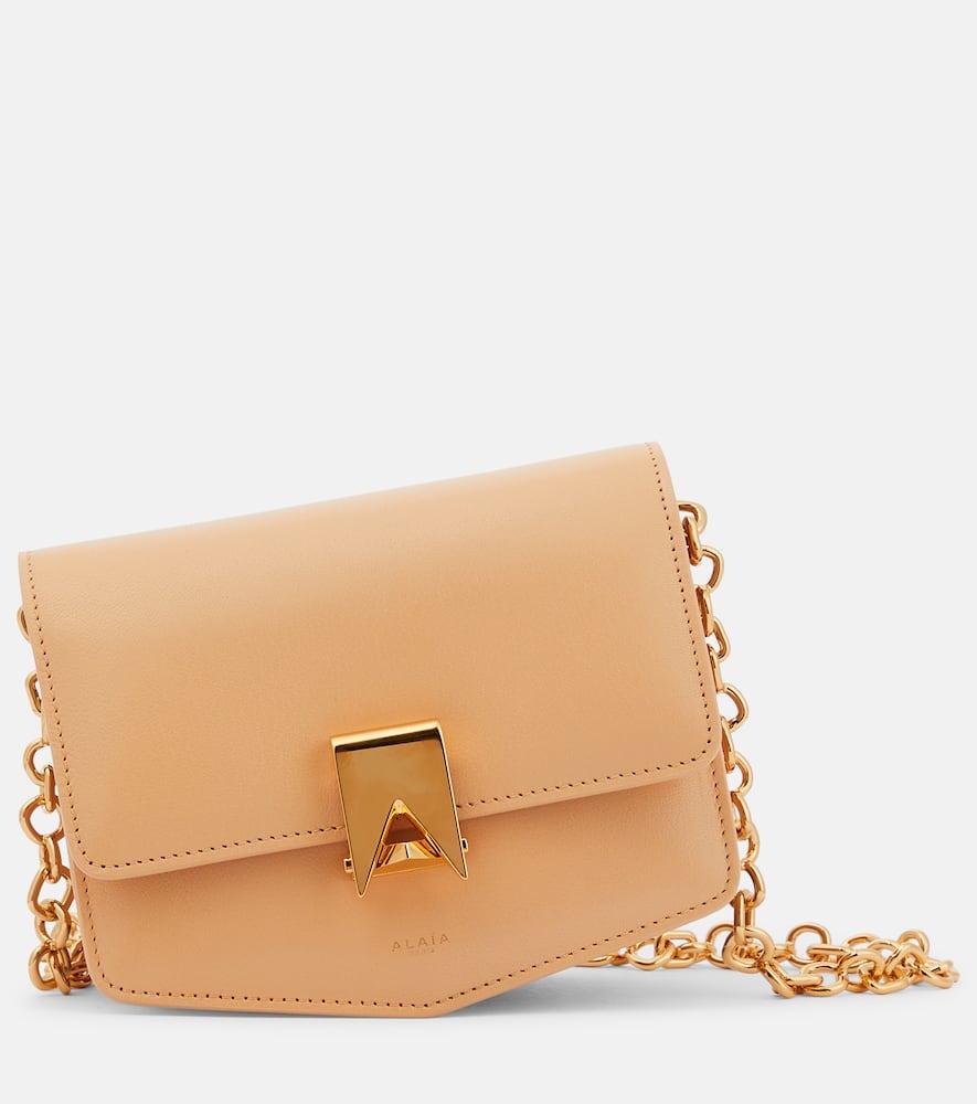 alaïa le papa small leather crossbody bag