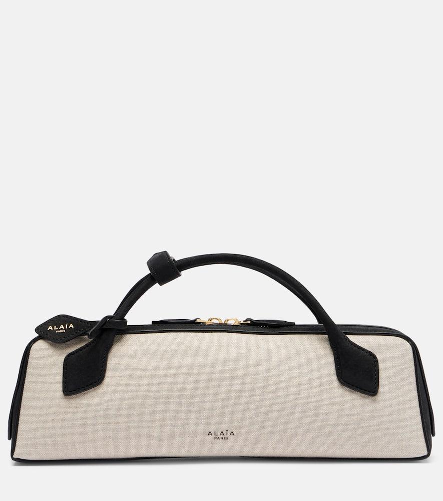 alaïa le teckel canvas clutch
