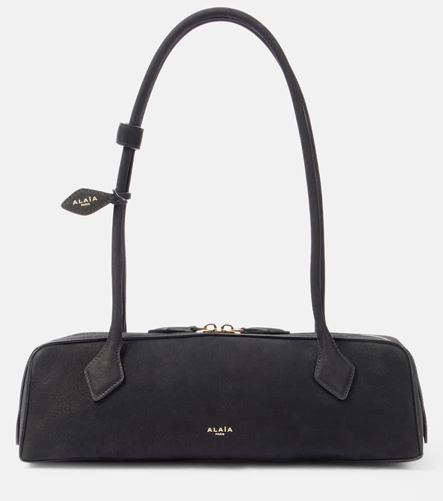 alaïa le teckel medium suede shoulder bag