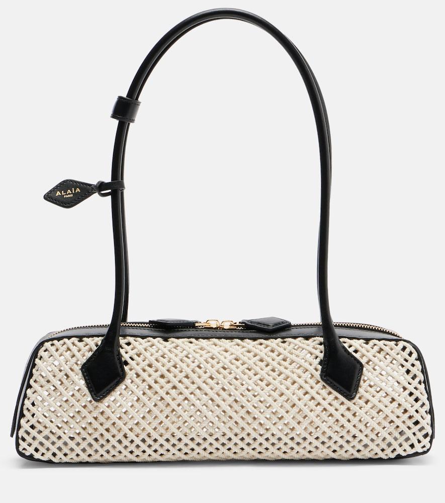 alaïa le teckel medium woven shoulder bag