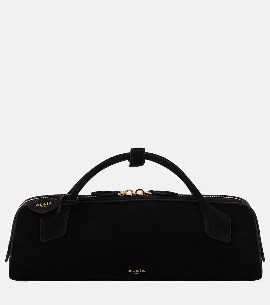 alaïa le teckel suede clutch
