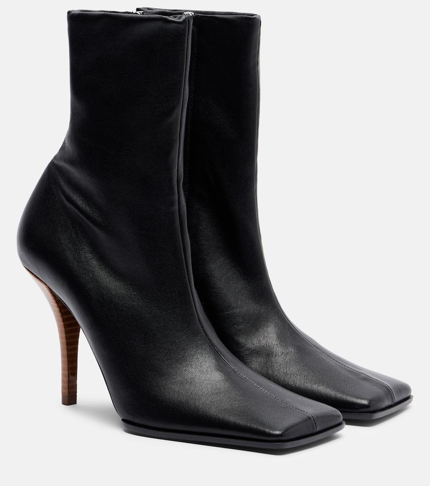 alaïa leather ankle boots