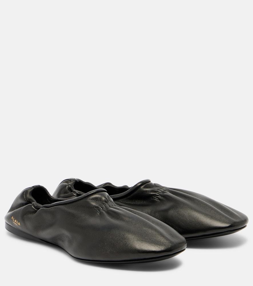 alaïa leather ballet flats