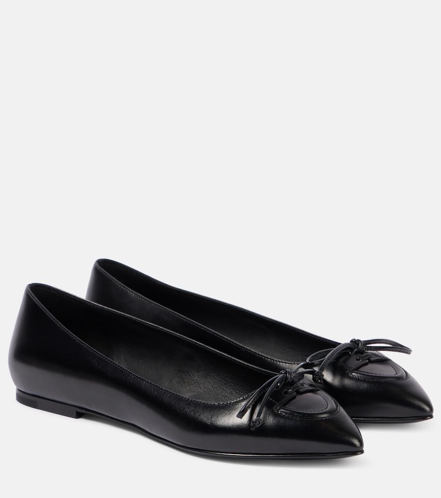 alaïa leather ballet flats