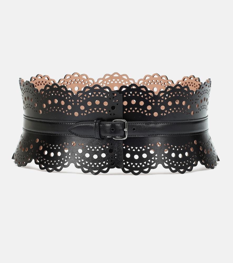 alaïa leather corset belt