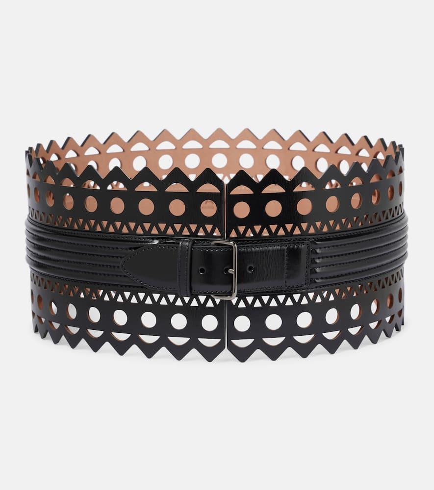 alaïa leather corset belt