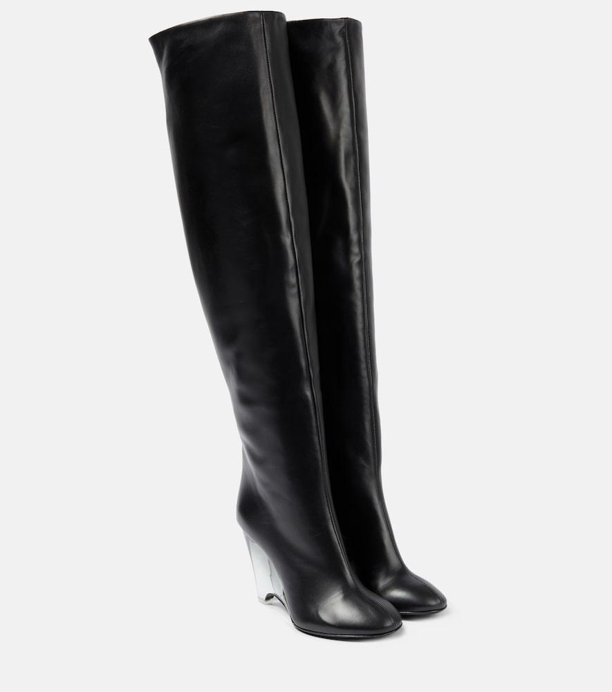 alaïa leather knee