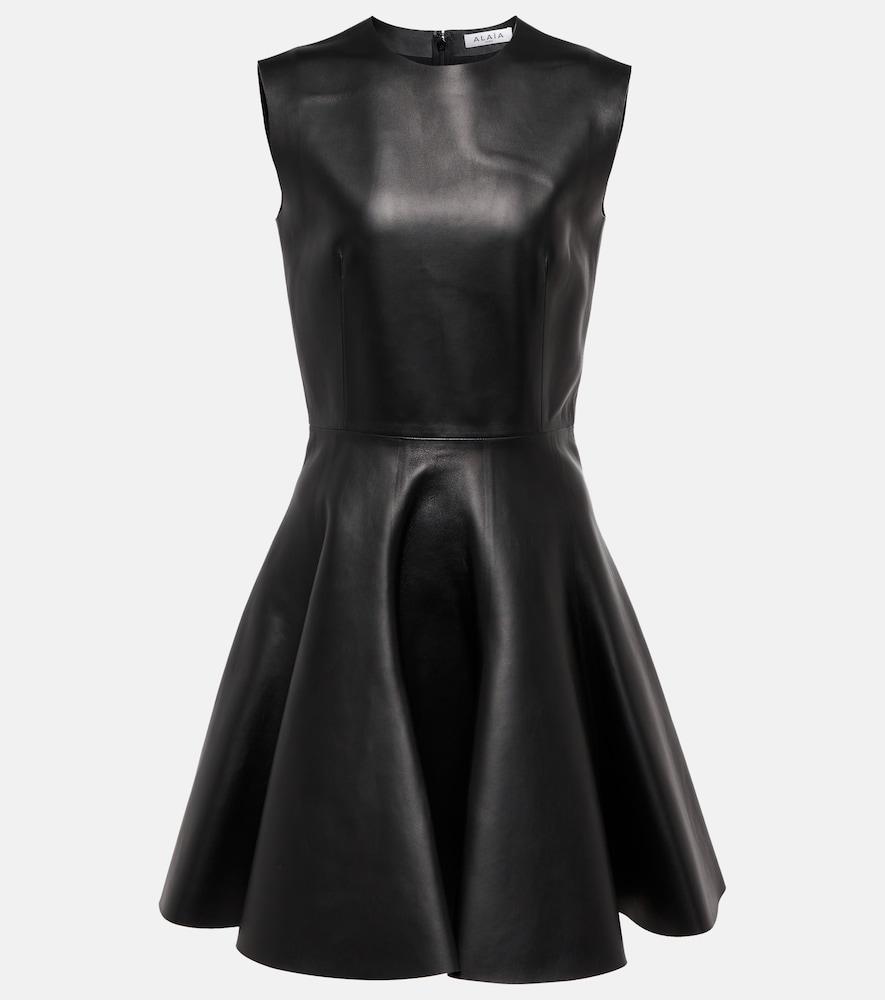 alaïa leather minidress