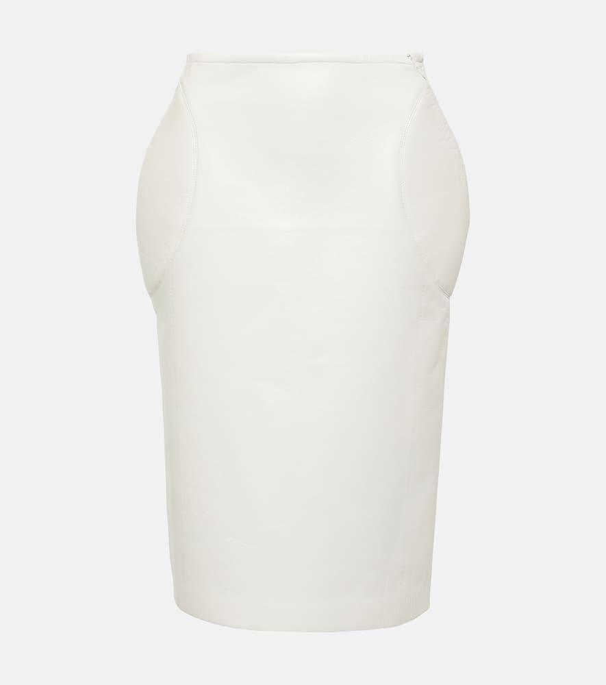 alaïa leather pencil skirt