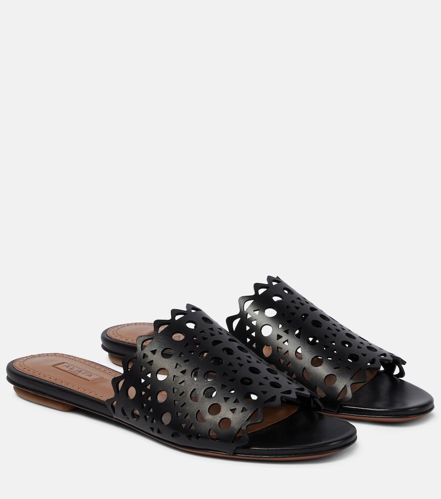 alaïa leather sandals