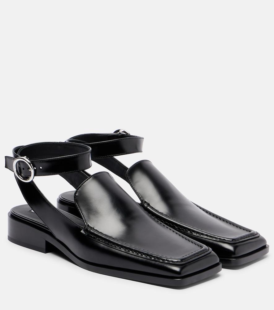 alaïa leather slingback flats