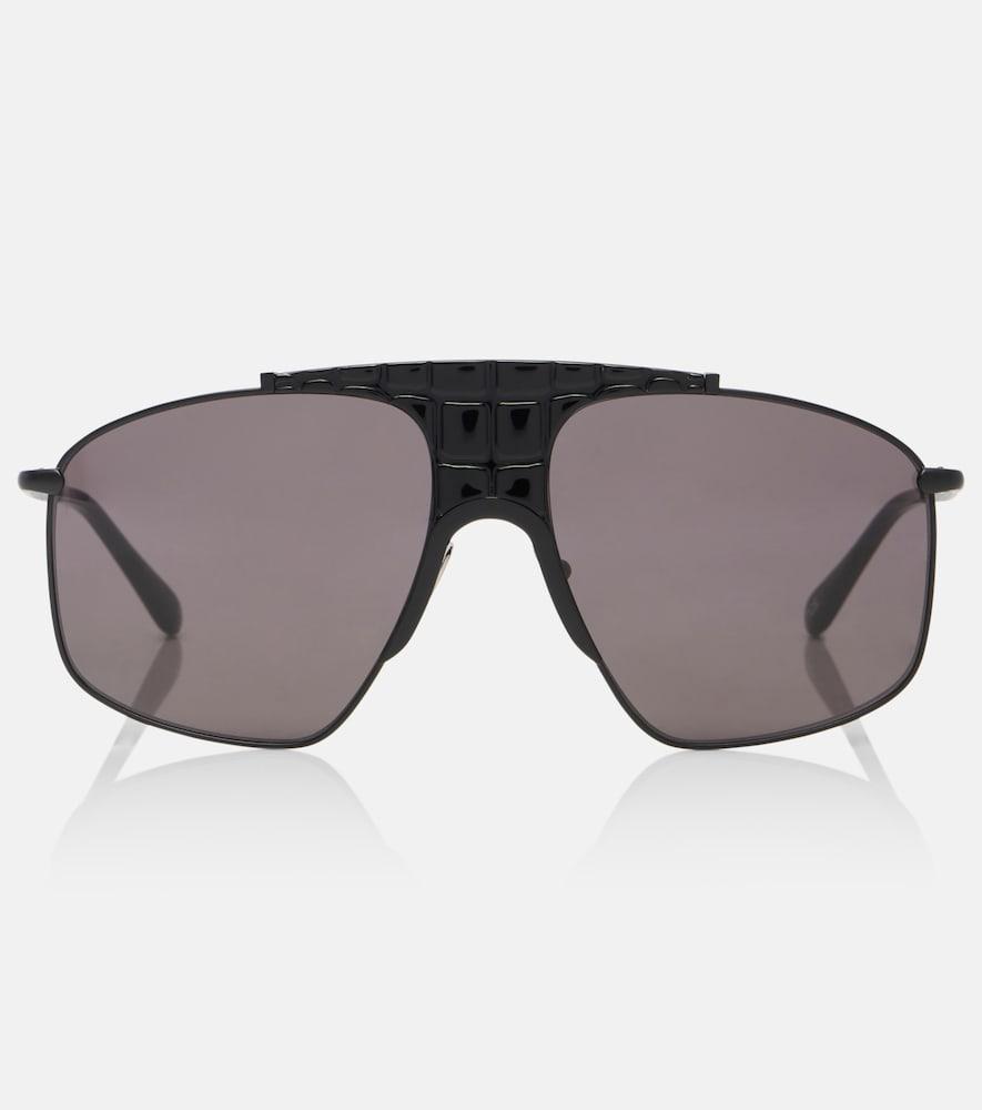 alaïa lettering logo aviator sunglasses