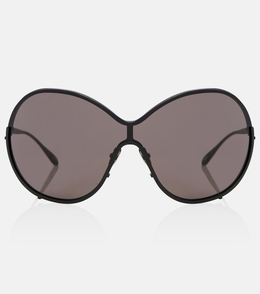 alaïa lettering logo oversized sunglasses