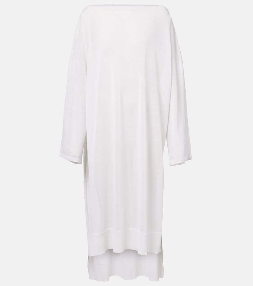 alaïa linen and silk kaftan
