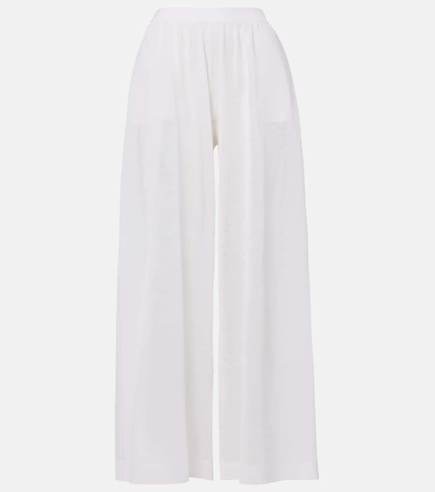 alaïa linen and silk wide