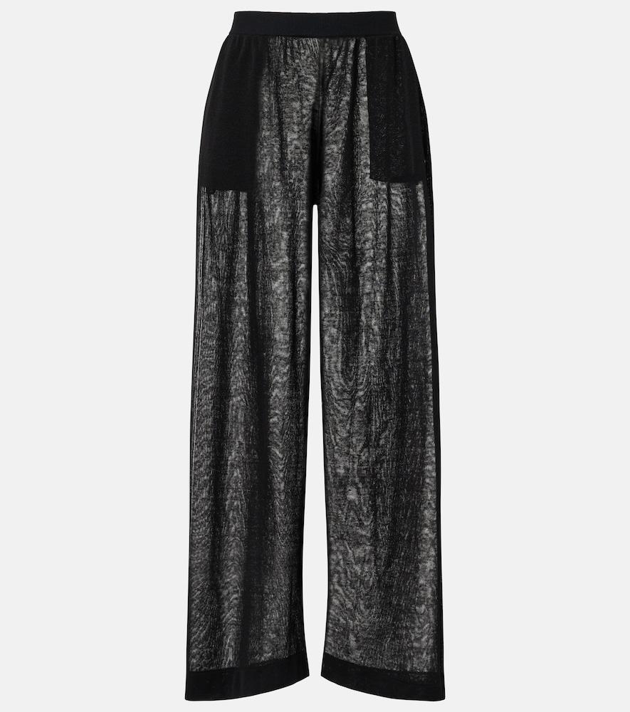 alaïa linen and silk wide
