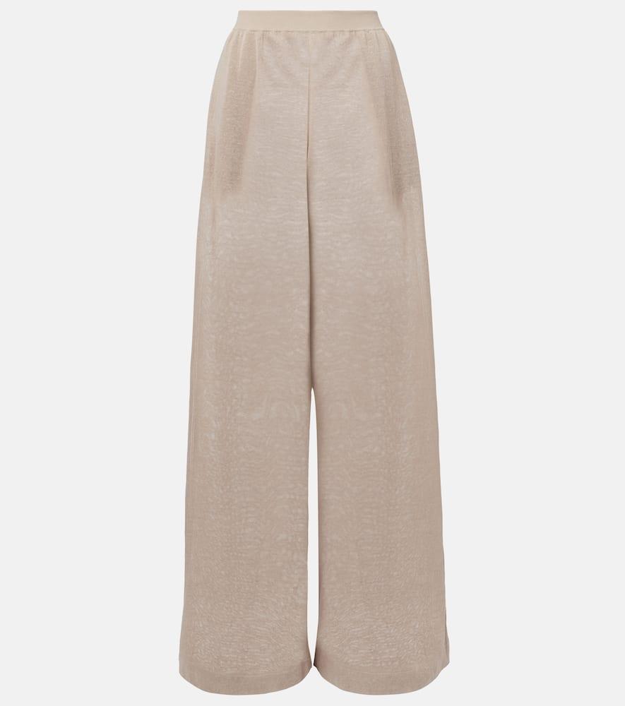alaïa linen and silk wide