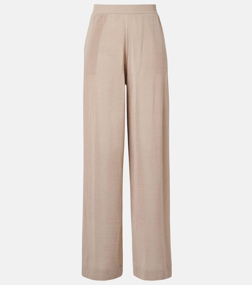 alaïa linen and silk wide